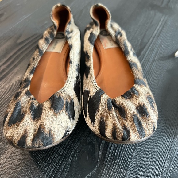 Lanvin Leopard-print Ballerina Flats - Picture 1 of 9